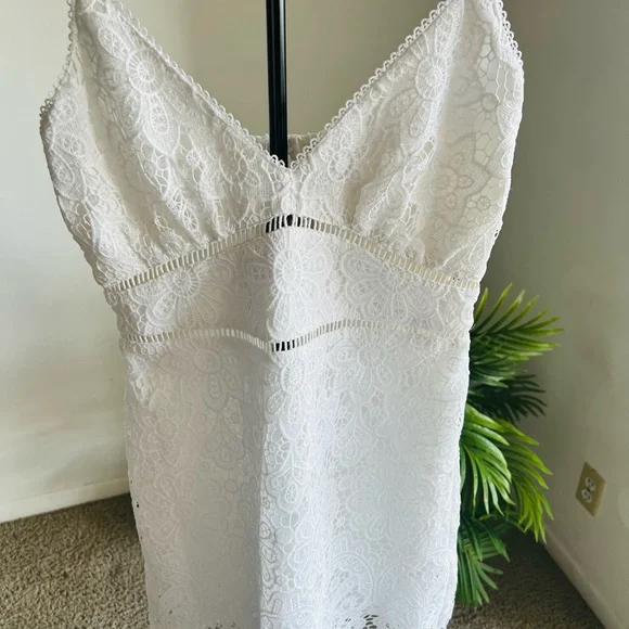 Abercrombie & Fitch White Lace Mini Dress - Picture 13 of 16